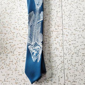 Cyberoptix Novelty Fishbone Tie in Teal